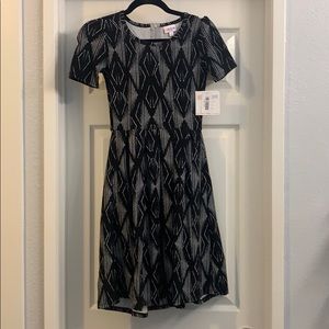 NWT LulaRoe Amelia Black and White Dress